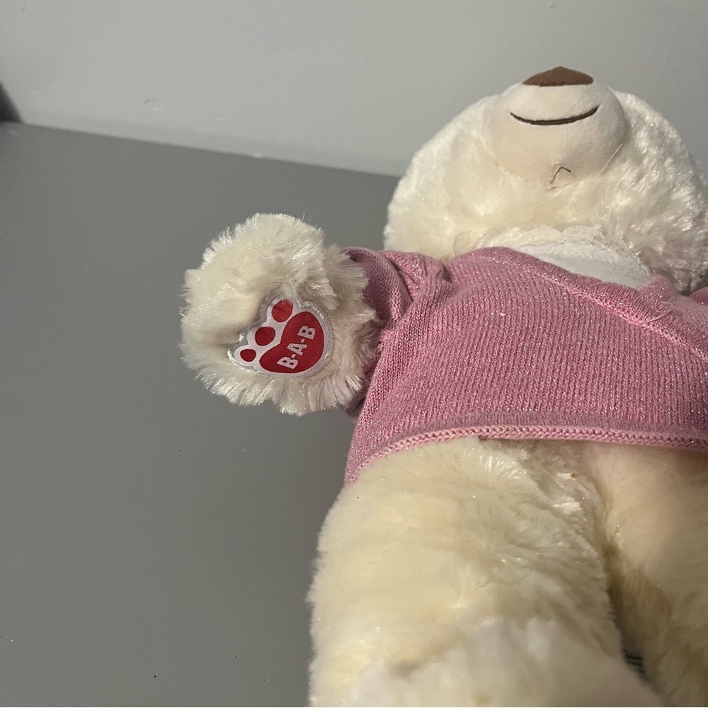 Build-A-Bear Workshop Teddy Bear Pink Wrap Shirt 2022 - Picture 8 of 12